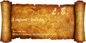 Lagner Bolda névjegykártya