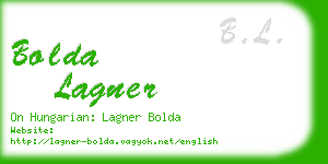 bolda lagner business card